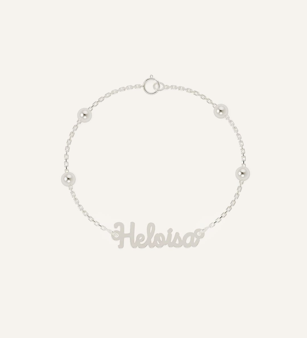 Pulseira Nome Personalizado Prata 950 - Montezza Joias