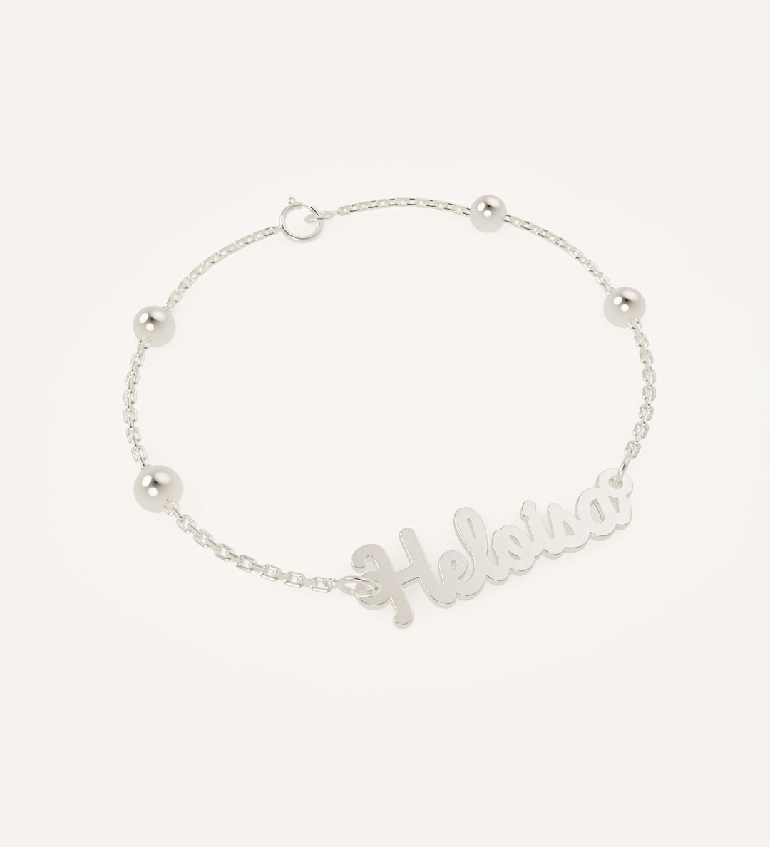 Pulseira Nome Personalizado Prata 950 - Montezza Joias
